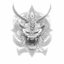 angry taurus tattoo design idea