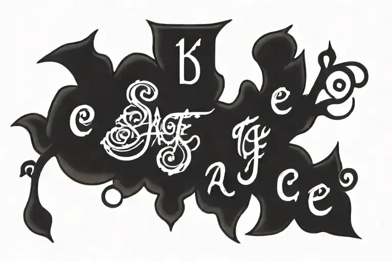 the name "Sage" inside the name "Kaylee" to go on my upper arm.  tattoo design idea