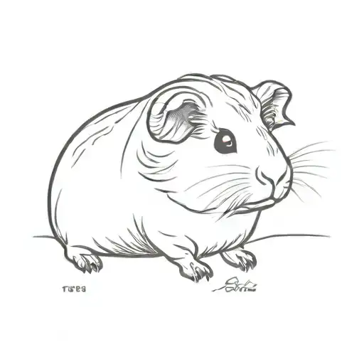 guinea pig tattoo design idea