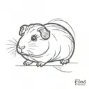 guinea pig tattoo design idea