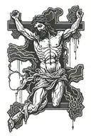jesus christ crucifixion tattoo design idea
