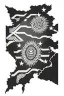 south african flag   tattoo design idea