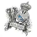 real madrid trophy tattoo design idea