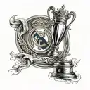real madrid trophy tattoo design idea