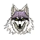 Wolf angry tattoo design idea