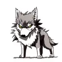 Wolf angry tattoo design idea