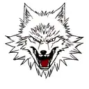 Wolf angry tattoo design idea