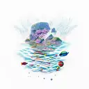 Still waters run deep tattoo design idea