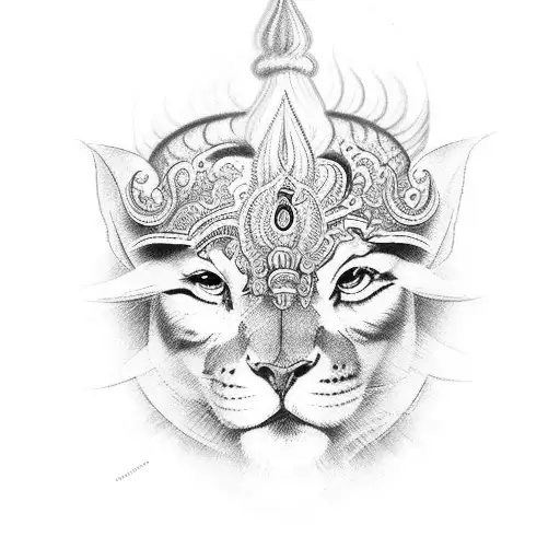 load Shiva and Parvati  tattoo design idea
