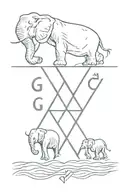 god is greater than the highs and lows symbol with elephant  tattoo design idea