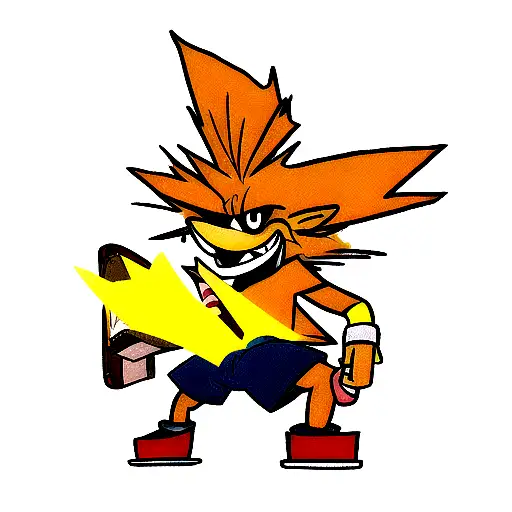 Crash Bandicoot box tattoo design idea