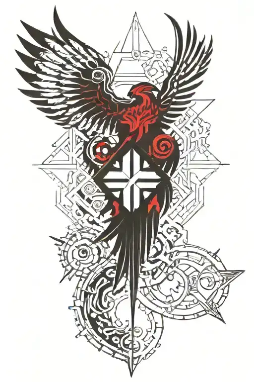 Sanguinius 40k blood ravens tattoo design idea