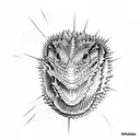 Bearded dragon tattoo design idea