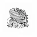 Bearded dragon tattoo design idea
