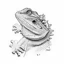 Bearded dragon tattoo design idea