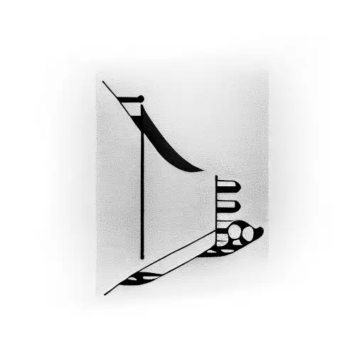 A minimalist tattoo of a piano key forming the letter 'B', representing both the client's love for Berkeley and their passion for playing the piano. tattoo design idea