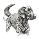 black labrador dog tattoo design idea
