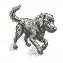 black labrador dog tattoo design idea