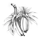 banana tree tattoo design idea