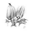 banana tree tattoo design idea