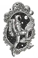 kid cudi man on the moon tattoo design idea