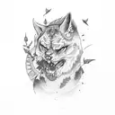 Palabra kamikaze  tattoo design idea