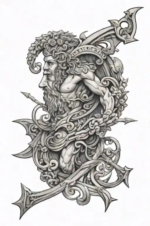 Odysseus bow tattoo design idea