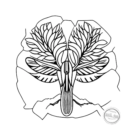 kookaburra a willow tree half sleeve tattoo design idea