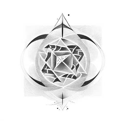 A tattoo design incorporating mathematical symbols and geometric patterns tattoo design idea