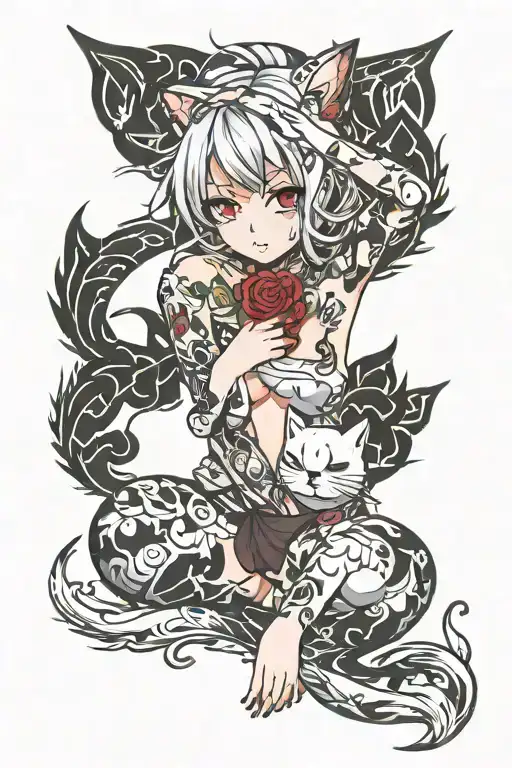 pussy tattoo design idea