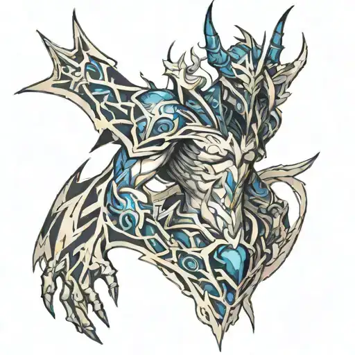 Aatrox full body tattoo design idea