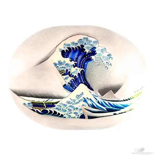 half sleeve, humpback whale, great wave of kanagawa tattoo design idea