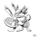 bugs bunny, pikachu, Tom & Jerry, charmanda, blastoise, kayote, speedy Gonzales,  tattoo design idea