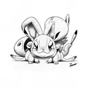 bugs bunny, pikachu, Tom & Jerry, charmanda, blastoise, kayote, speedy Gonzales,  tattoo design idea