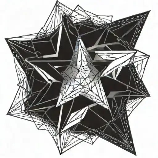 8-point star tattoo design idea