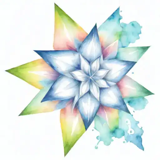 8-pointed star tattoo design idea