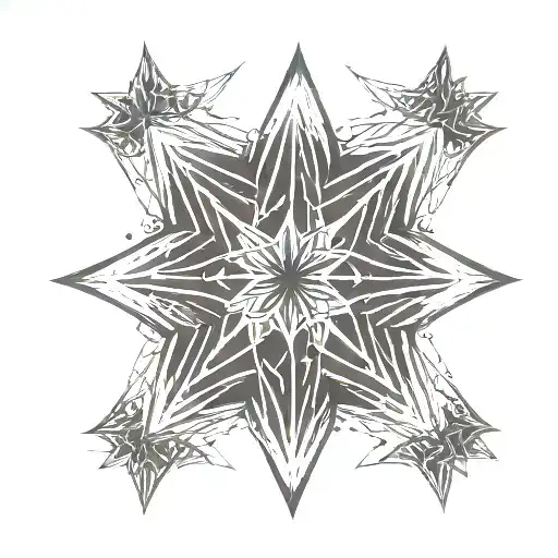 8-pointed star tattoo design idea