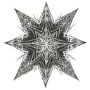8-pointed star tattoo design idea