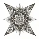 8-pointed star tattoo design idea