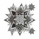8-pointed star tattoo design idea