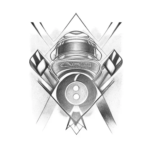 formula 1 car with a joint tattoo design idea