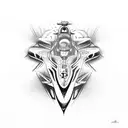 formula 1 car with a joint tattoo design idea