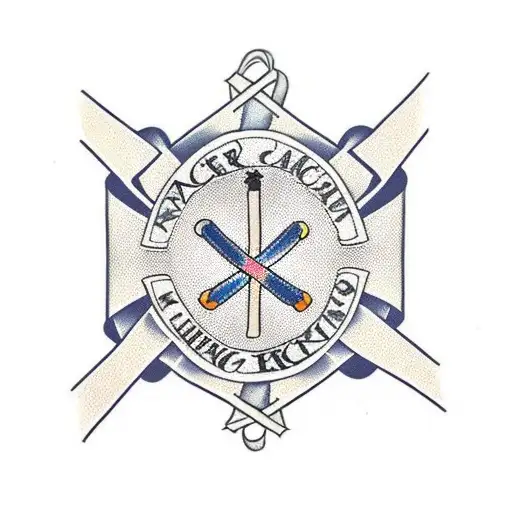 cancer ribbon with cross tattoo design idea