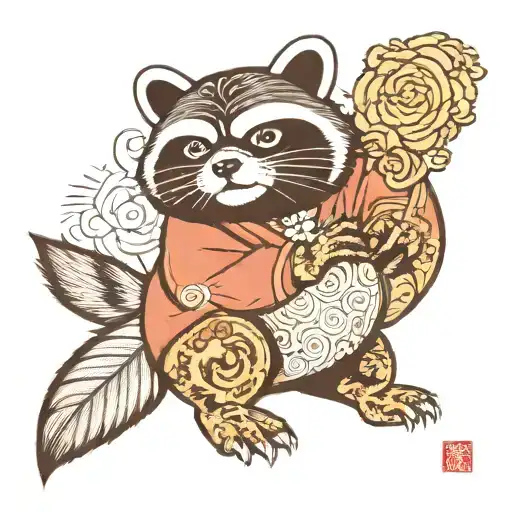 tanuki tattoo design idea