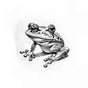 frog with pipe tattoo design idea