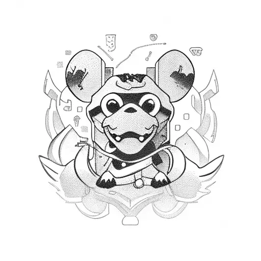 Winch operator in action tattoo design idea
