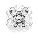 Winch operator in action tattoo design idea