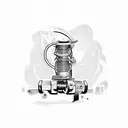 Winch operator in action tattoo design idea