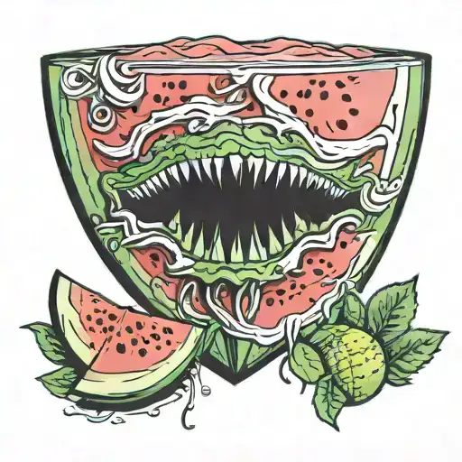 watermelon tattoo design idea