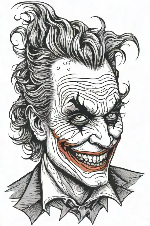 the joker face ha ha ha ha ha tattoo design idea
